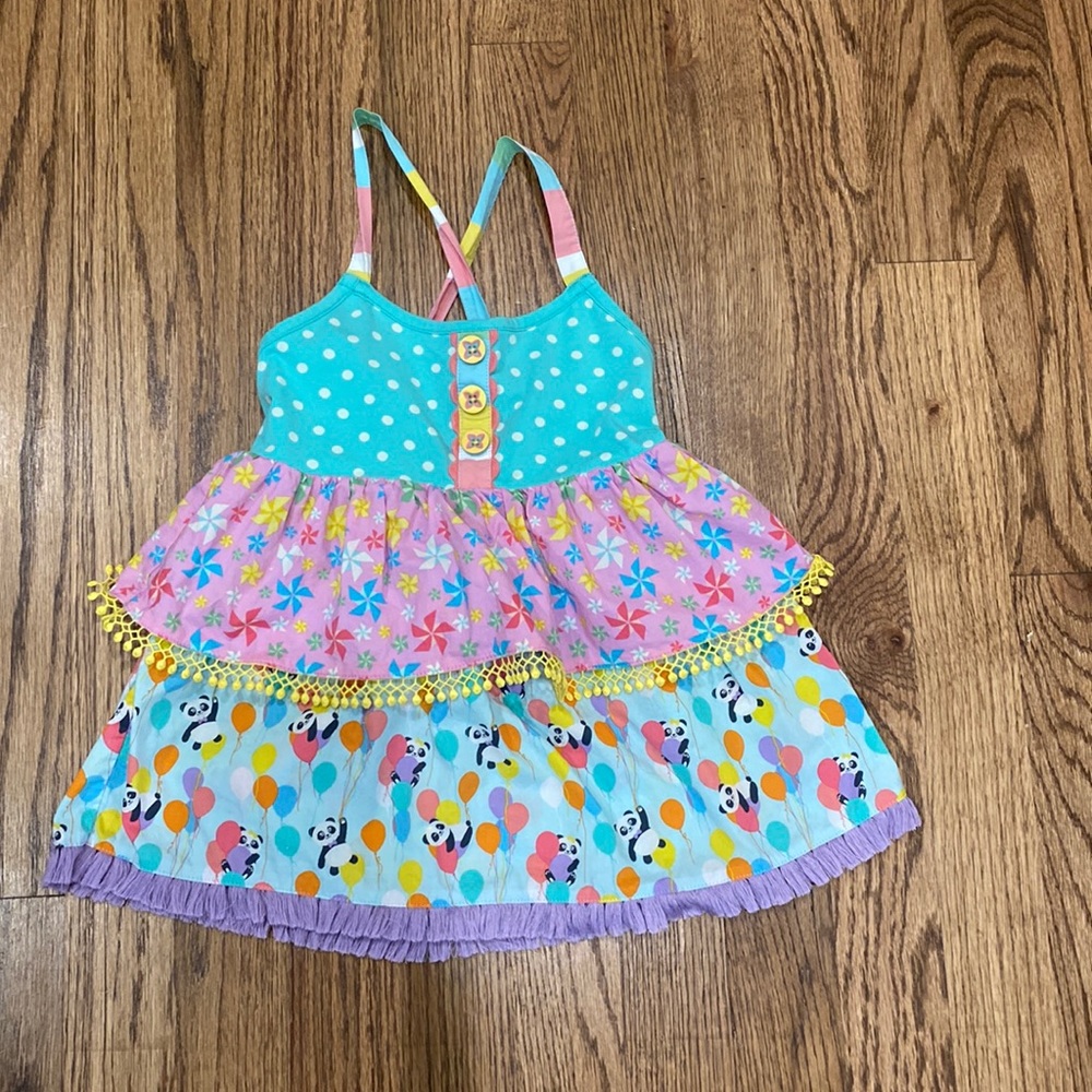 Matilda Jane panda tank. Size 4. Adjustable straps.